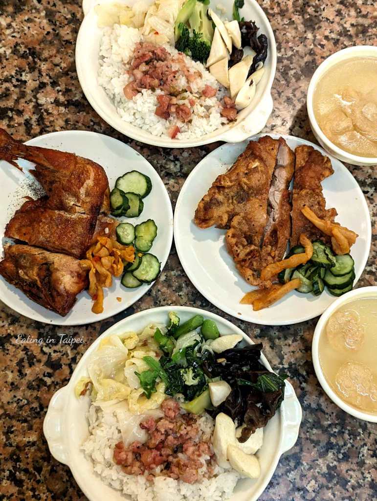 Dong Yi Pork Chop table spread